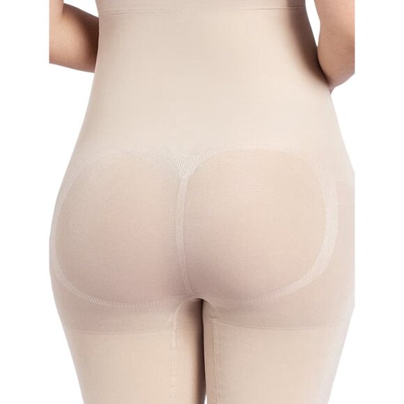 Curveez® Comfort Evolution High Waist Thigh Slimmer Gloss Nude Sz MED CUR32609 - Picture 3 of 8